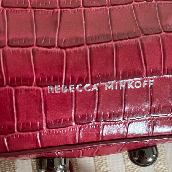 New Rebecca Minkoff Mini M.A.C. Crossbody RARE Cardinal Red (MSRP $228) - Picture 6 of 11